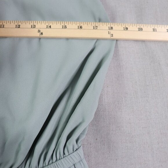 Show Me Your Mumu Heather Halter Gown | XX-Large Silver Sage Green Maxi Dress - Picture 14 of 16